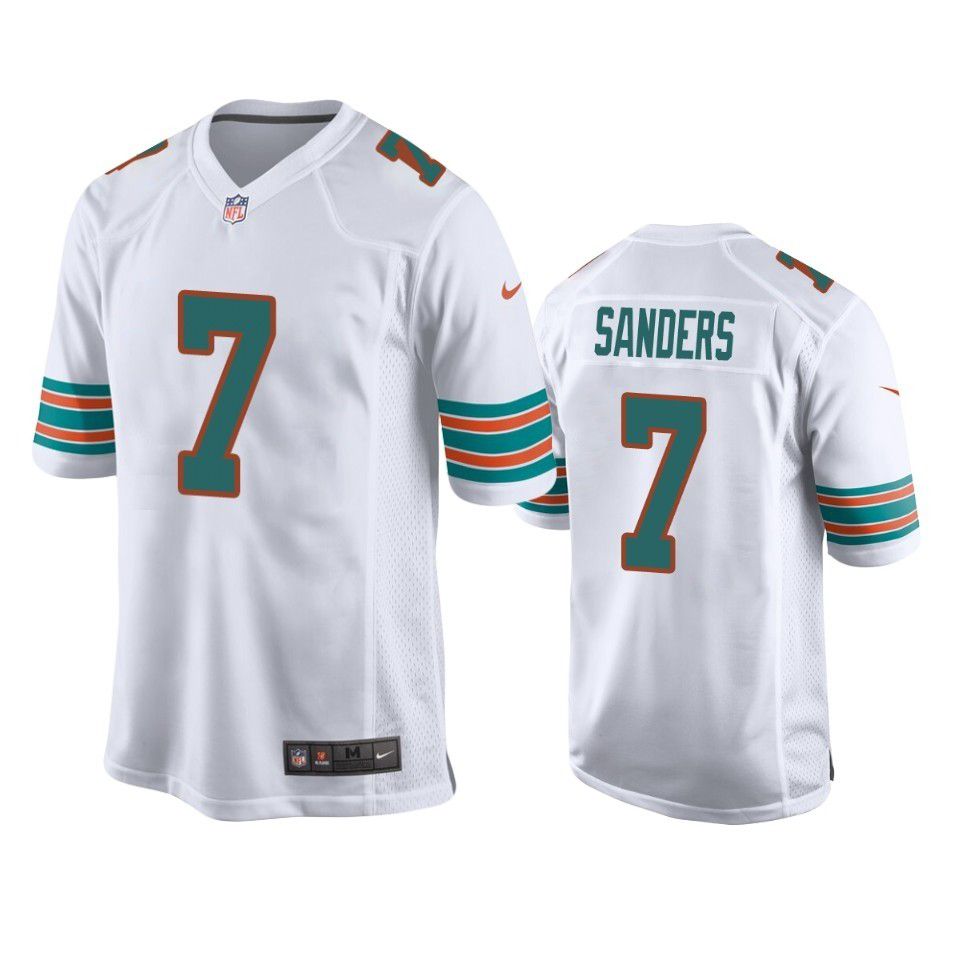 Men Miami Dolphins #7 Jason Sanders Nike White Game NFL Jersey